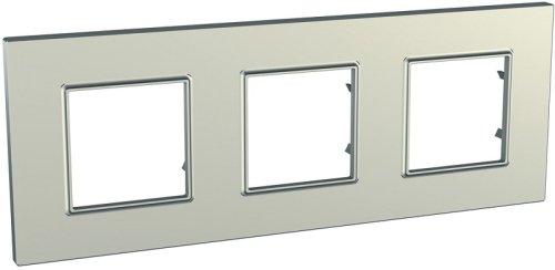 Рамка горизонтальная Schneider Electric Unica Quadro 3-м. титан картинка
